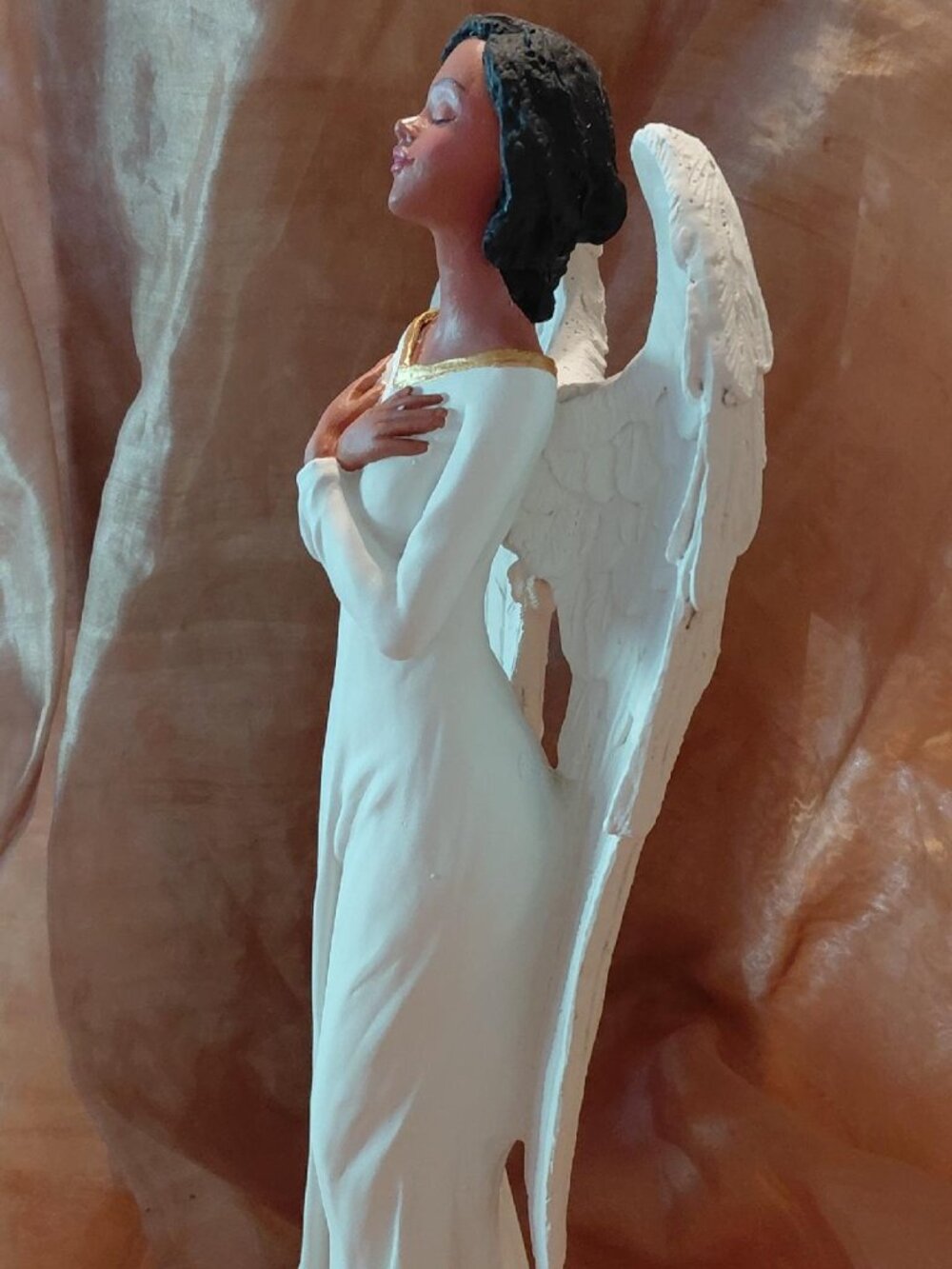 NIB Protea Design 13" Black Guardian Angel Figurine - Picture 2 of 6